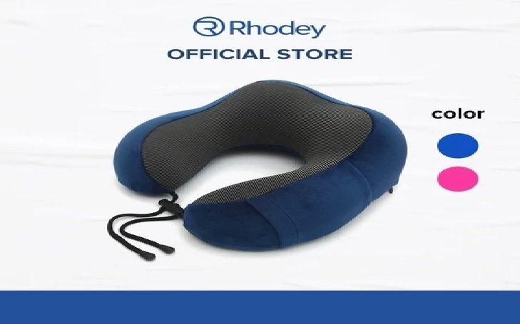 Rhodey Bantal Leher U-Shape Foldable Travel Neck Pillow - SER43