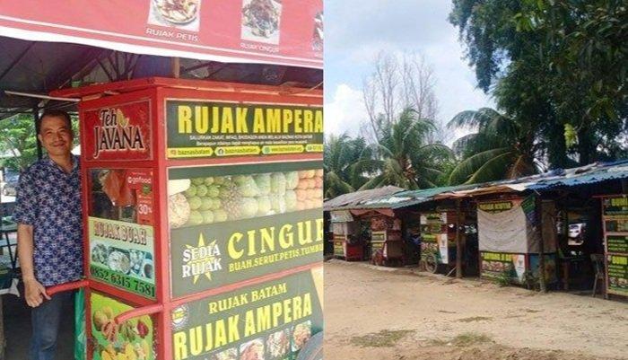 KULINER BATAM - Pedagang rujak di area BMC Bengkong, Batam, Rabu (10/8/2022). Rujak BMC menjadi salah satu destinasi kuliner terkenal di Kepulauan Riau yang sayang untuk dilewatkan.