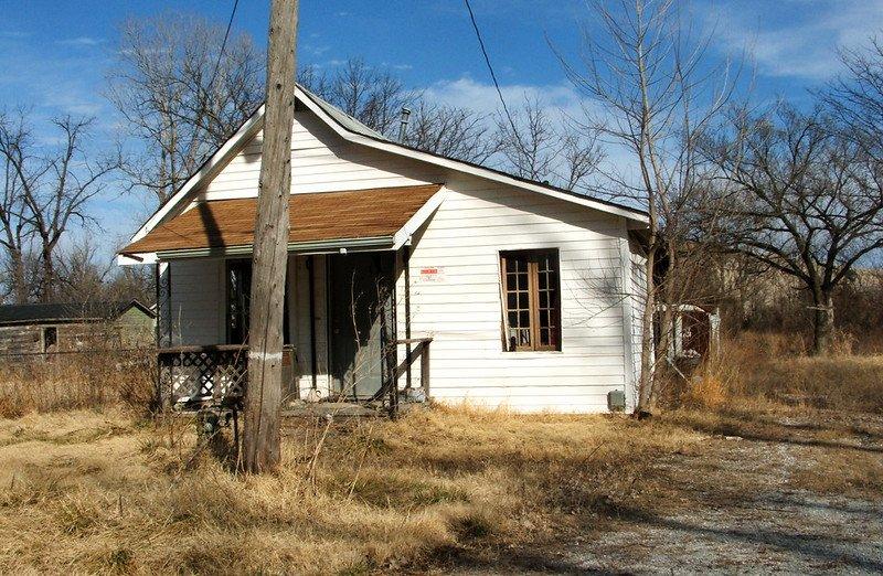 Rumah yang ditinggalkan di Picher,Oklahoma.