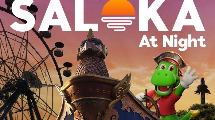Saloka At Night di Saloka Theme Park Semarang, Jawa Tengah hadir hingga November 2024.