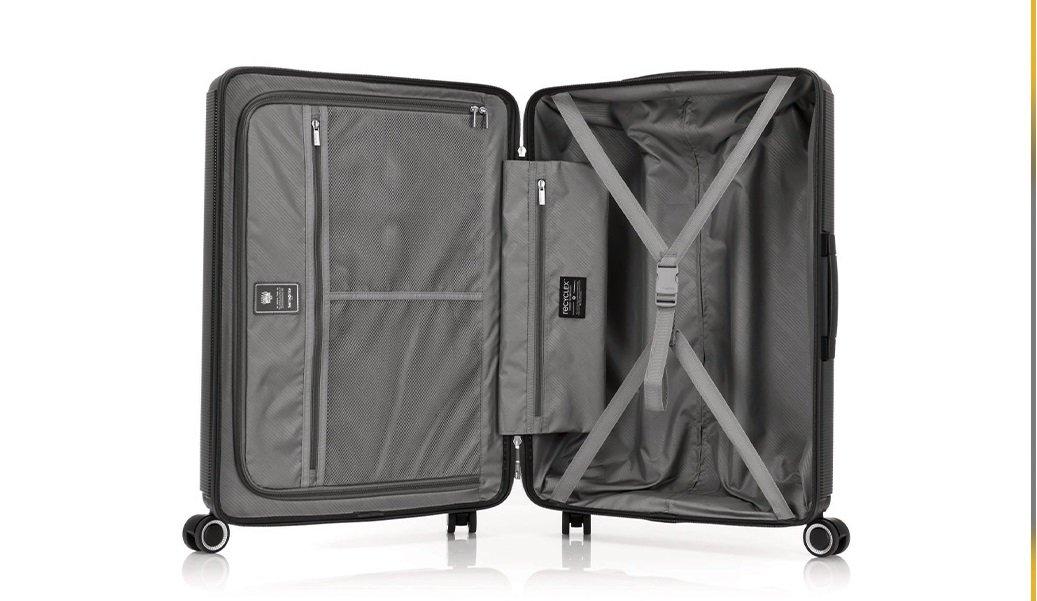 Samsonite Koper Hardcase Straren Spinner Cabin 20 Inch - Matte Black, satu koper hardcase kabin 20 inch terbaik.
