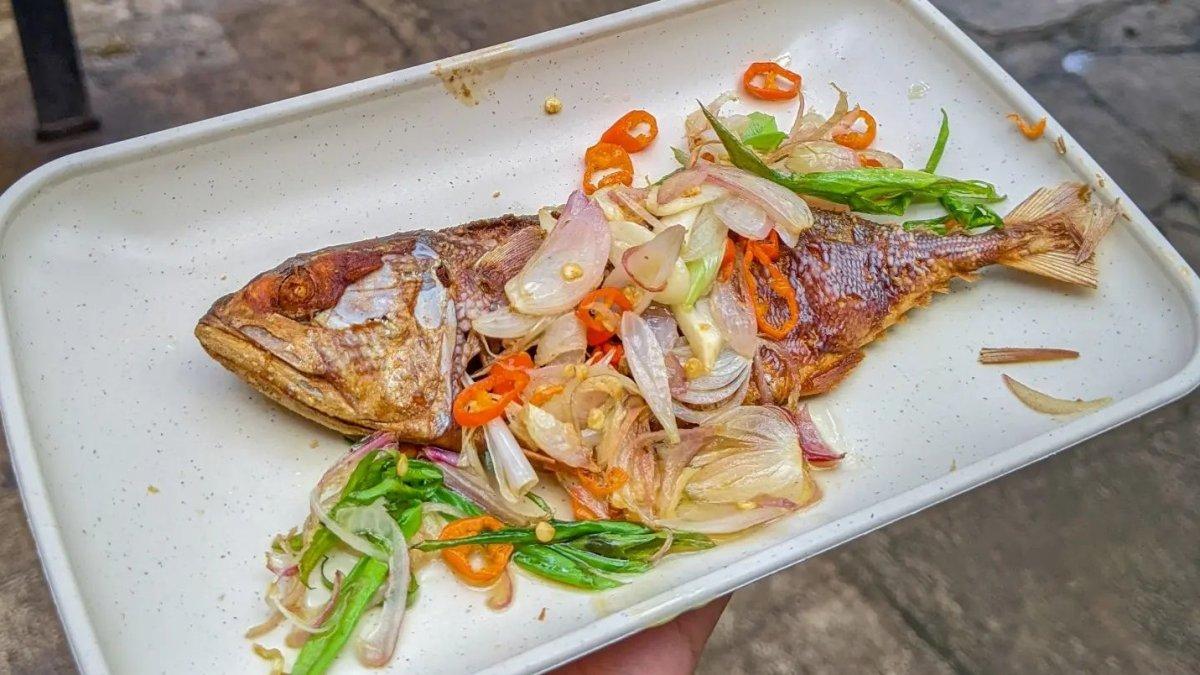 Satu menu di Rumah Makan Saung Sarasa, Subang, Jawa Barat.