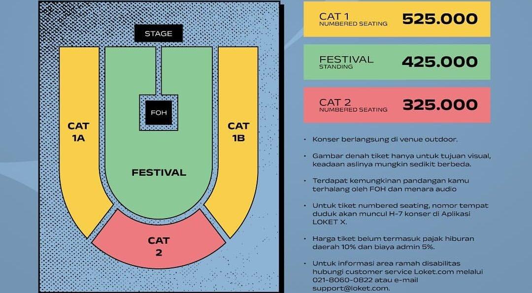 Seat plan konser Sheila On 7 di Samarinda.