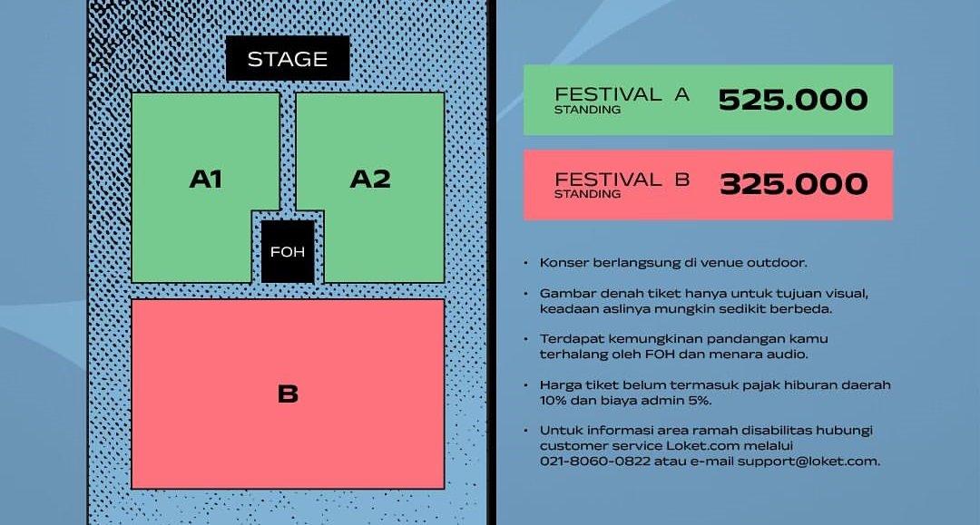 Seat plan konser Sheila On 7 di Makassar.