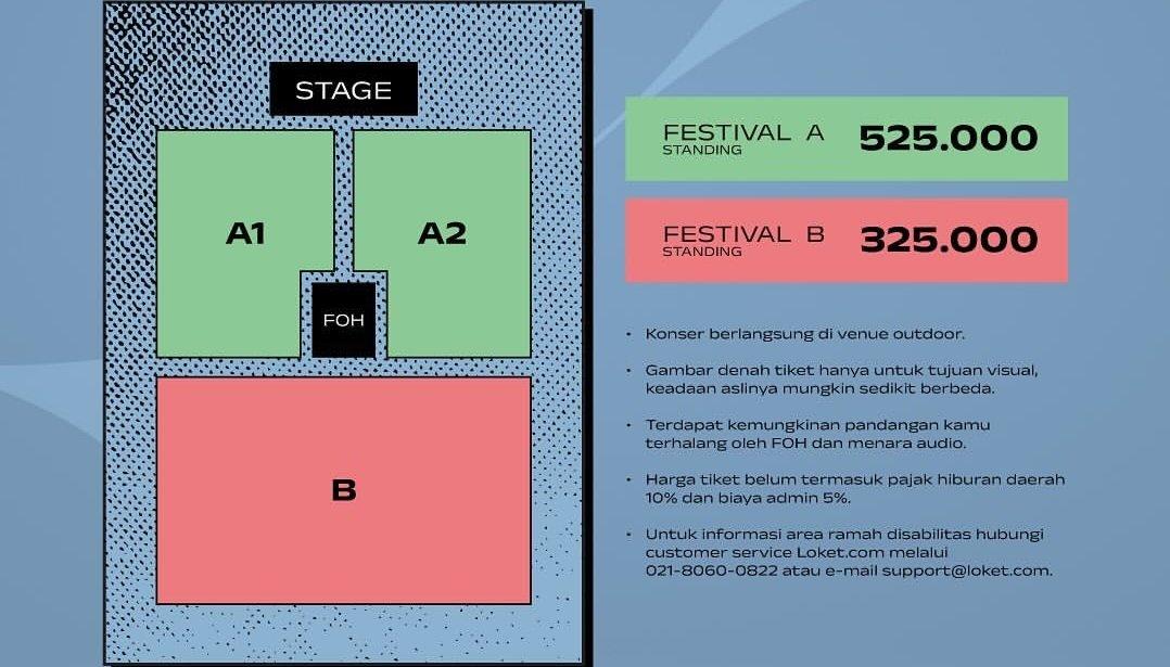 Seat plan konser Sheila On 7 di Medan.