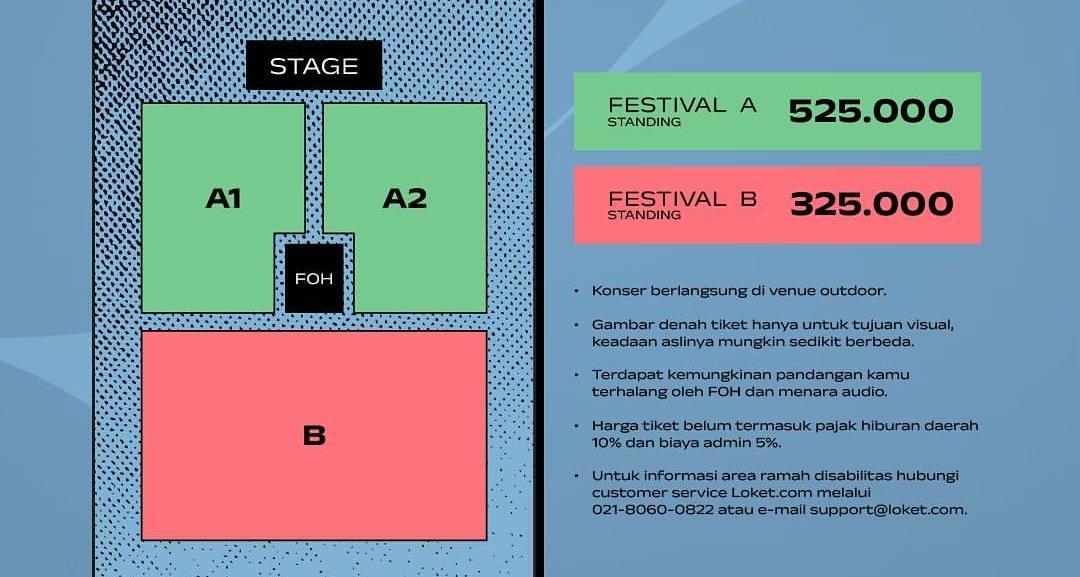 Seat plan konser Sheila On 7 di Pekanbaru.