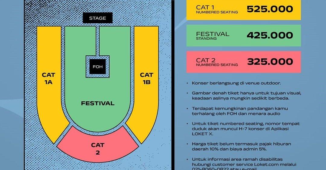 Seat plan konser Sheila On 7 di Samarinda.