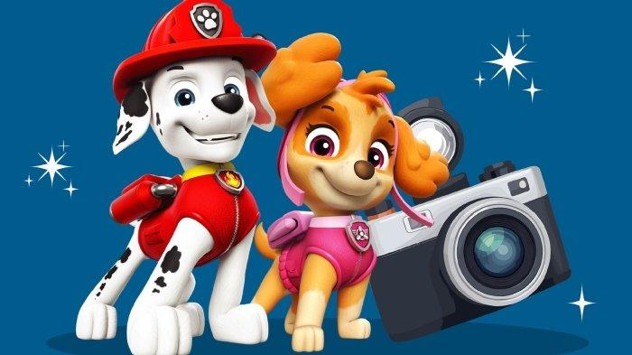 Sejumlah karakter Nickelodeon yang hadir di Paw Patrol Adventure Bay Bounce Tangerang, Banten.
