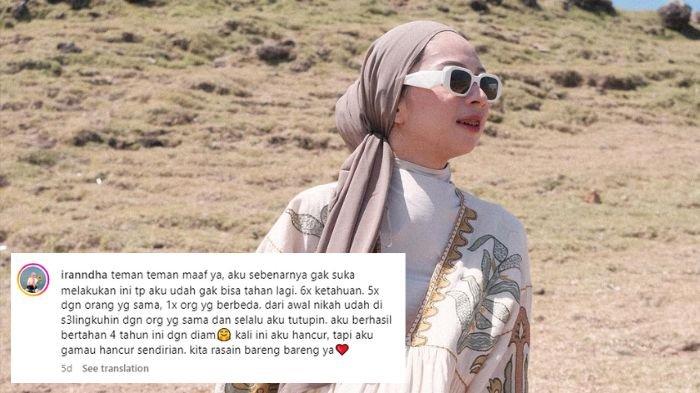 Selebgram Ira Nandha mengunggah bukti perselingkuhan suaminya, pilot E dengan pramugari B.