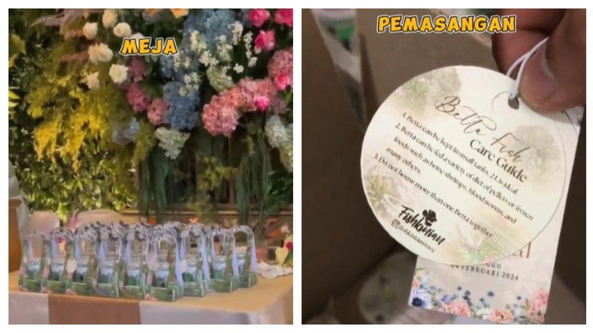 Souvenir pernikahan berbentuk ikan cupang ini jadi perbincangan di media sosial