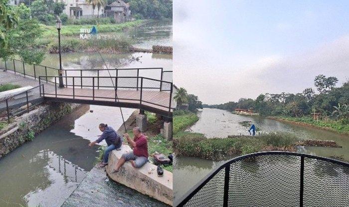 Suasana Situ Kebantenan, tempat wisata gratis di Bogor yang asri dengan keindahan alamnya.
