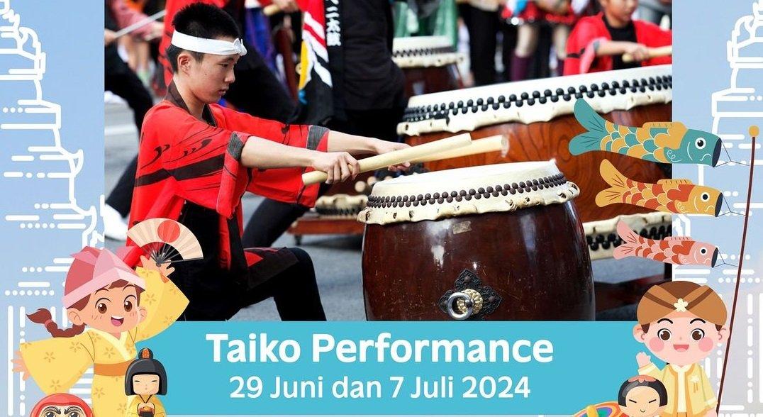Taiko Performance di event Natsu Matsuri di TMII, Jakarta Timur.