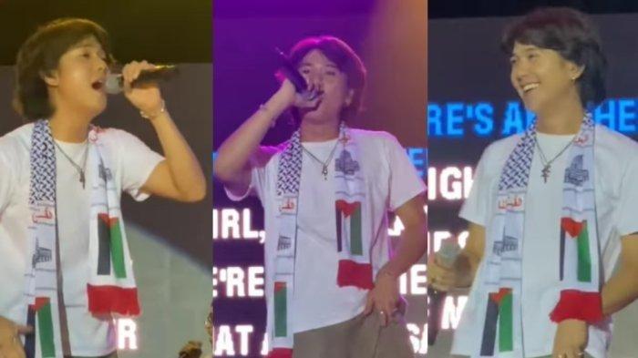 Tangkapan layar Iqbaal Ramadhan yang menyanyikan lagi Justin Bieber.