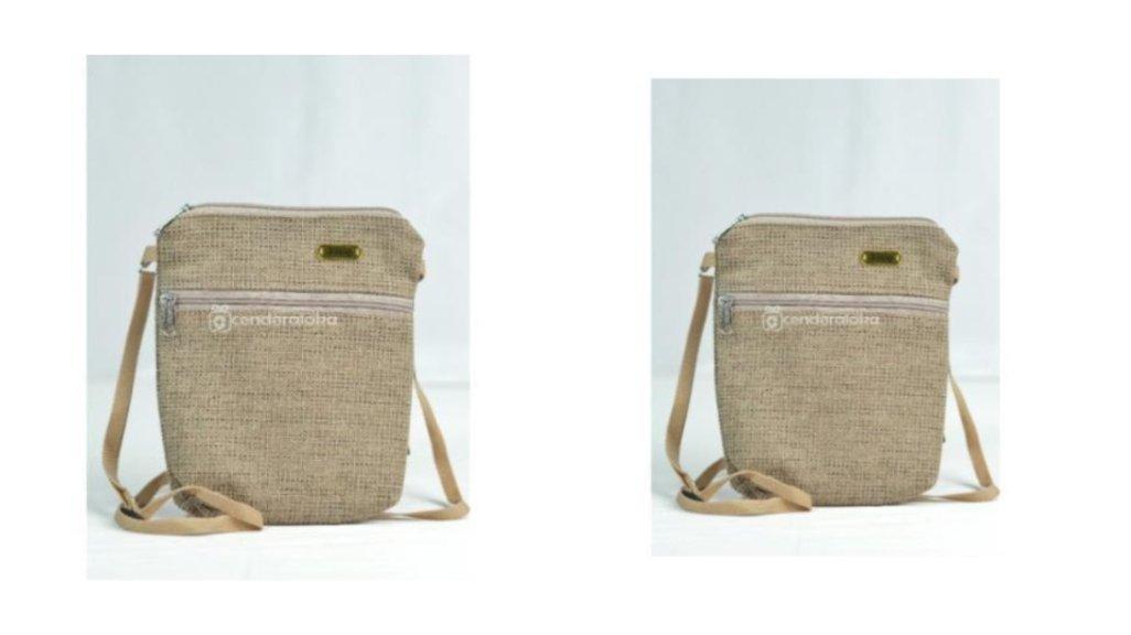 Tas rajut berbahan goni dari Julia Craft Klaten cocok untuk gaya kasual sehari-hari, ringan dan eco-friendly.