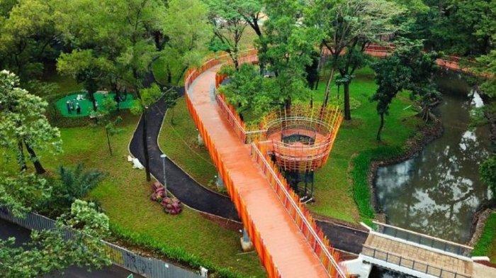 Tebet Eco Park, tempat wisata di Kecamatan Tebet, Jakarta Selatan, Jakarta yang harga tiket masuknya gratis.
