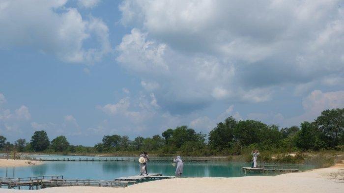 WISATA BINTAN - Potret wisata Telaga Biru di Desa Busung, Kecamatan Seri Kuala Lobam, Bintan, Kepri, Senin (14/4/2025).