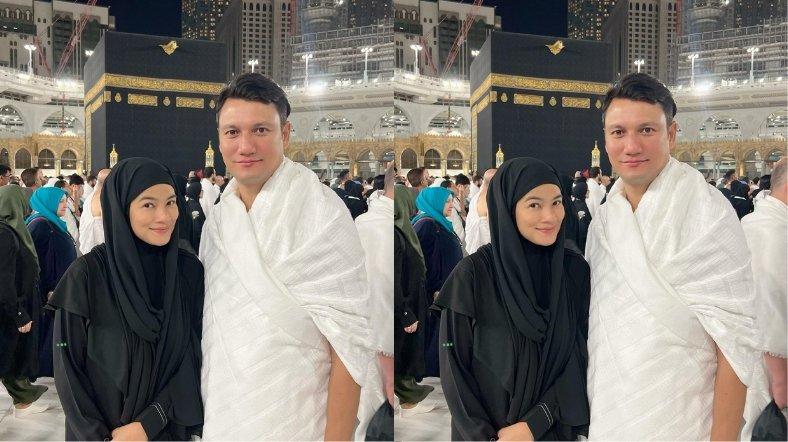 Titi Kamal menjalankan ibadah umrah di Tanah Suci bersama sang suami, Christian Sugiono.