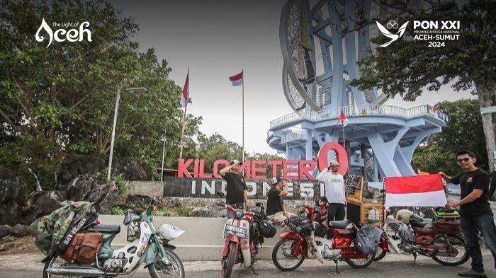 Klub motor Honda C70 asal Bandung sengaja datang ke Titik Nol Km di Sabang untuk merayakan HUT Ke-78 RI di ujung barat Indonesia, Rabu (16/8/2023) lalu.