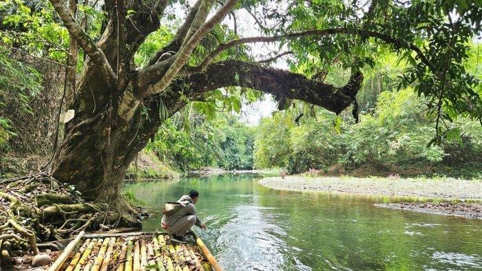 Wisata Batalijun atau Batara Lembah Terjun di Desa Mamigang, Paringin, Balangan, Kalimantan Selatan.