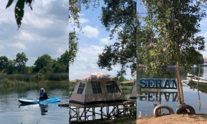 Wisata Danau Seran di Gutungmanggis, Kecamatan Landasan Ulin, Kota Banjarbaru, Kalimantan Selatan.