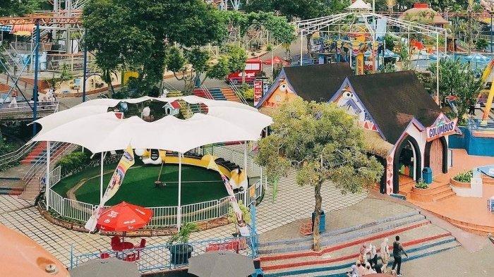 Area wisata Jatim Park 1 di Kecamatan Batu, Kota Batu, Jawa Timur.