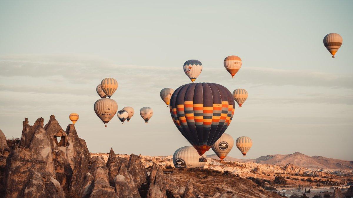 Balon udara di Cappadocia.