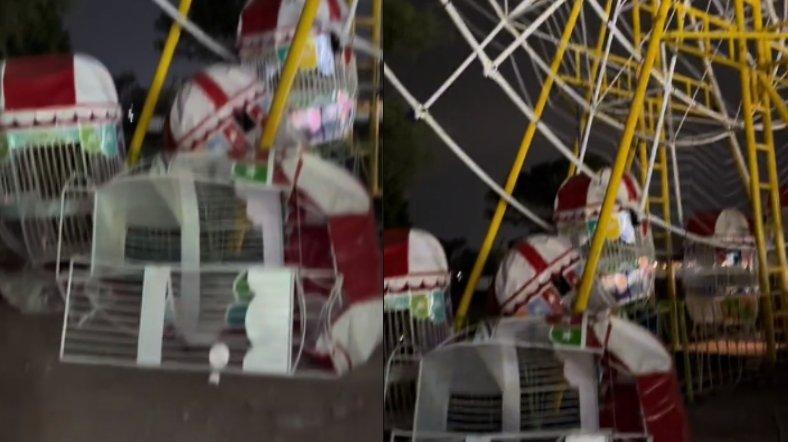 Viral wahana bianglala di pasar malam Colomadu, Karanganyar, Jawa Tengah, ambruk pada Selasa (21/11/2023) malam.