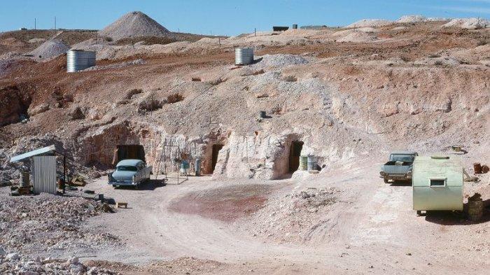 Coober Pedy, kota pertambangan kecil di Australia Selatan