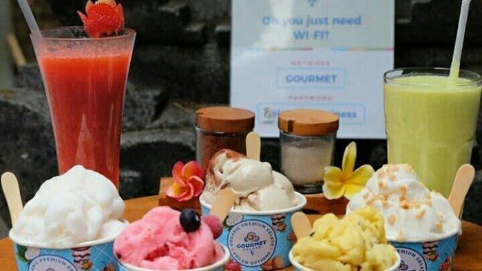 Ilustrasi kuliner di Ubud, Bali.