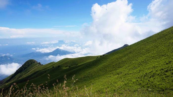 Sabana di jalur pendakian Gunung Merbabu via Suwanting.