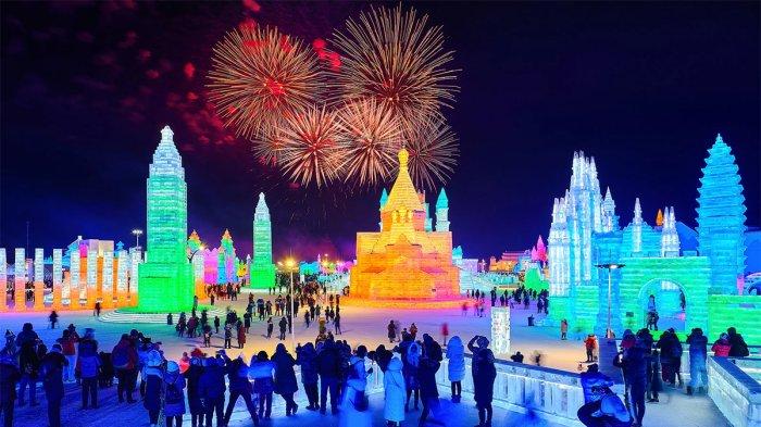 Harbin International Ice and Snow Festival di Harbin, Heilongjiang, China