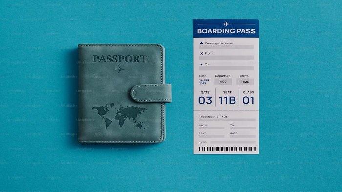 Ilustrasi boarding pass pesawat.