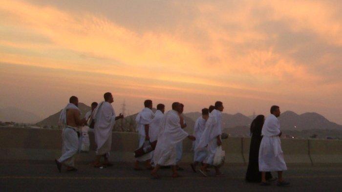 Ilustrasi jemaah haji menuju Padang Arafah di Arab Saudi