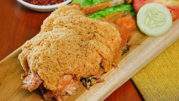Hidangan kuliner ayam goreng Suharti