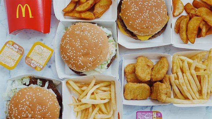 Ilustrasi menu McDonald's, restoran cepat saji paling terkenal di dunia.