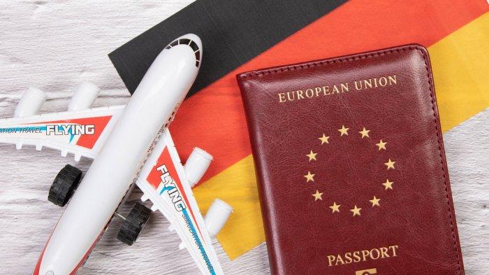 Ilustrasi paspor Jerman.