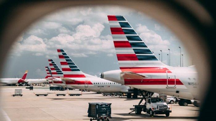 Ilustrasi pesawat American Airlines.