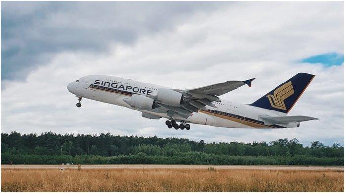 Ilustrasi pesawat dari maskapai Singapore Airlines