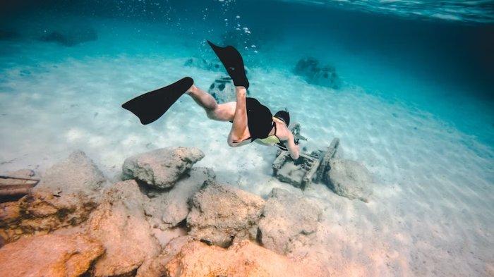 Ilustrasi snorkeling.