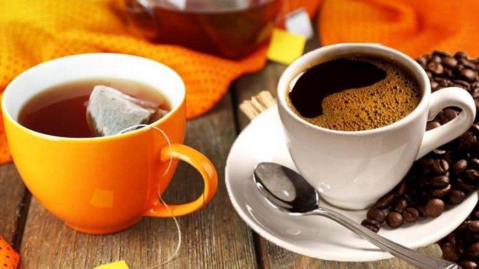 Ilustrasi teh dan kopi