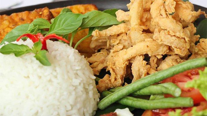 Nasi jamur crispy di Jejak Bali Kuliner.