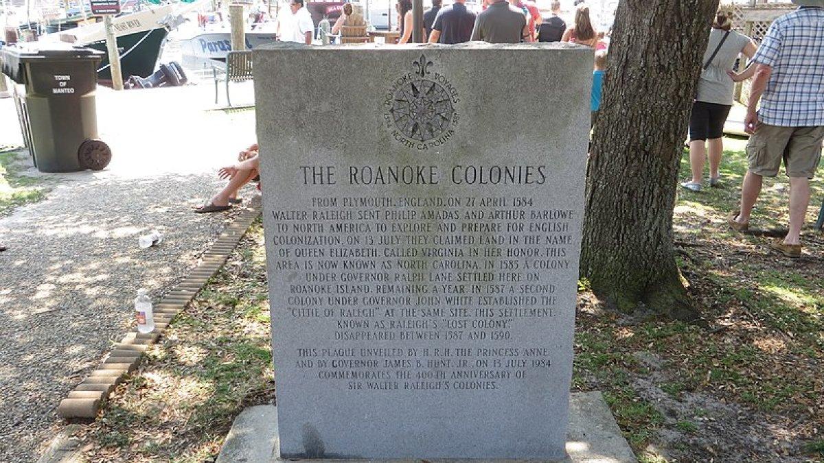 Koloni Roanoke di Pulau Roanoke di Dare County, sekarang Karolina utara, Amerika Serikat