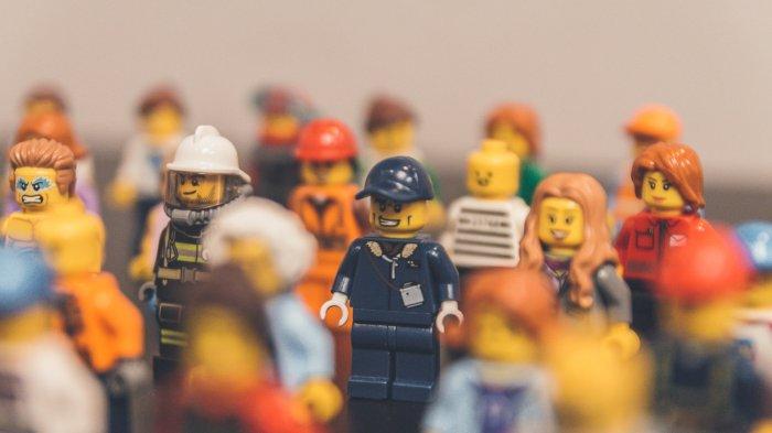 Ilustrasi kumpulan LEGO.
