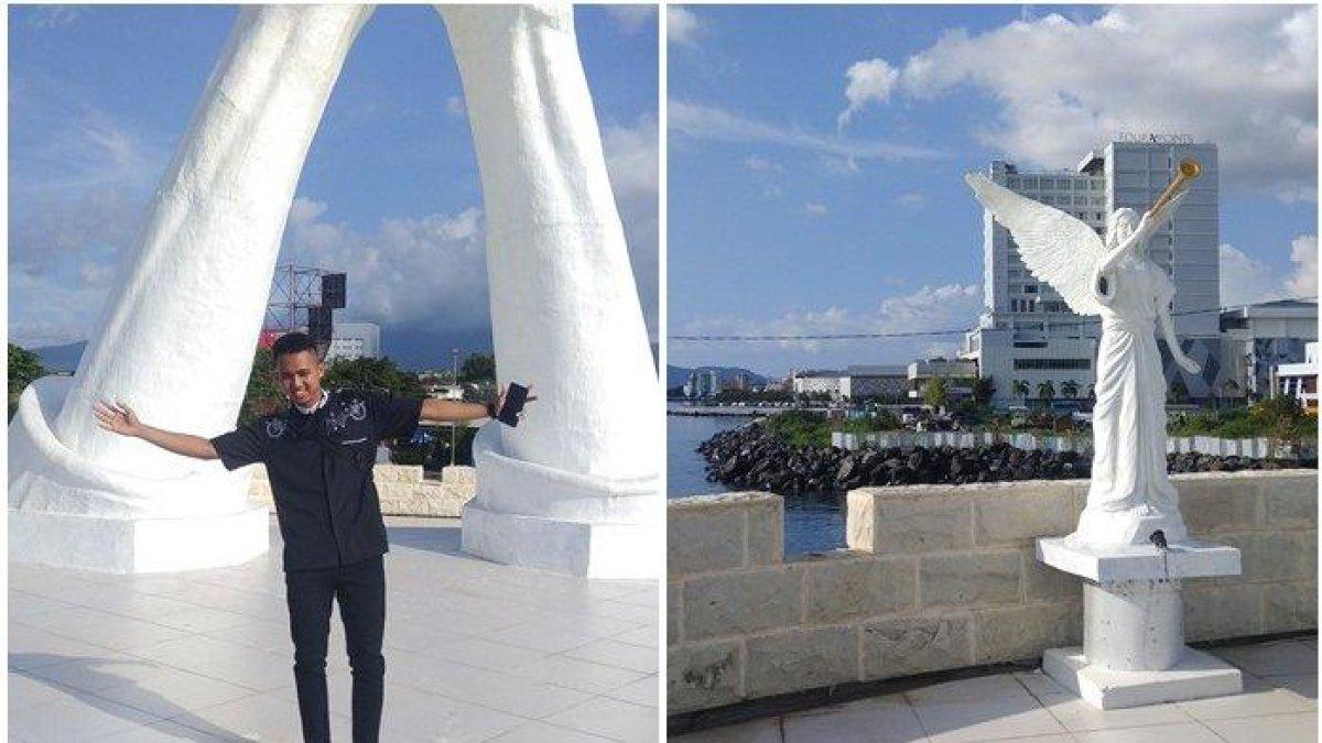 Leo Sanjaya saat di Taman Berkat Godbless Park Manado.