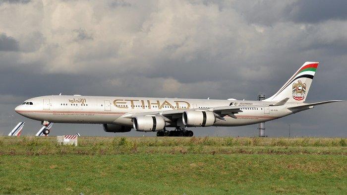 Ilustrasi maskapai penerbangan Etihad Airways.