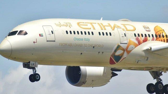 Ilustrasi maskapai penerbangan Etihad Airways.