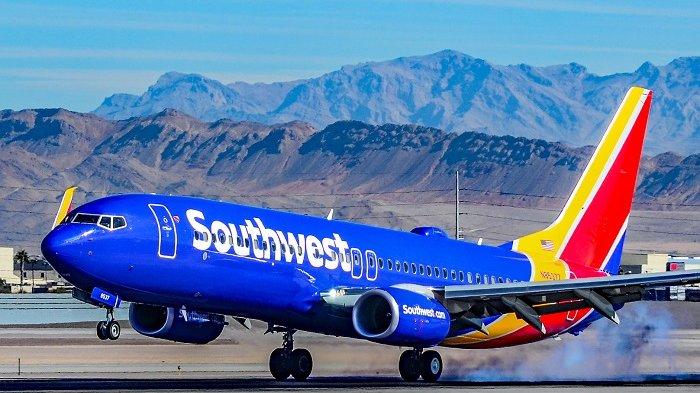 Ilustrasi maskapai Southwest Airlines.