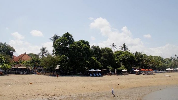 Panorama Pantai Sindhu yang termasuk ke dalam wilayah Sanur, Kota Denpasar, Bali