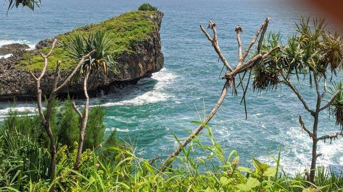 Pamandangan alami di sekitar Pantai Tanjung Kesirat Gunungkidul, Jogja.