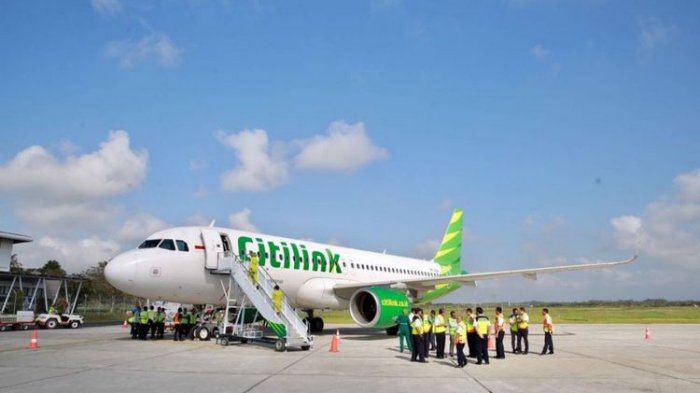 Pesawat Citilink di bandara.